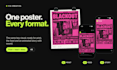 design a techno or club event poster and animate it for instagram