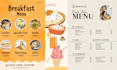 design a modern and professional restaurant menu