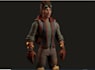 aaa game character, stylized nsfw character, uv map, retopology, 3d human model