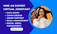 executive virtual assistant admin support social media post data entry va