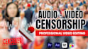 censor, blur face, remove bad words, curse audio editor, video,