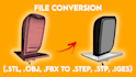 convert stl, obj scanned files to step, igs, parasolid