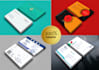 design a modern minimalist emblem and business card with qr