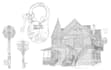 create super artistic hand drawn line art illustrations