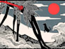 draw illustrations using linocut technique