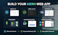 develop a mern stack website with react node express mongodb