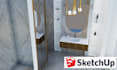 create sketchup 3d model and architectural render for interior
