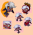 create cute digital cartoon sticker set
