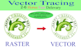 perfectly vector tracing, redraw logo, vectorize image