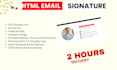 create clickable HTML email signature for email, gmail for 3h