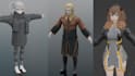 3d characters realistic and stylized