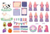 draw islamic illustrations line art elements sticker doodle