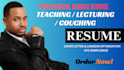 write teaching resume, cover letter, CV, linkedin optimization