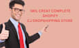 creat  complete shopify cj  dropshipping store