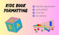 do children book formatting for any publishing
