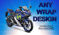 create professional racing motorcycle, bike and streetbike wrap design