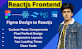convert figma designs to reactjs with redux and tailwind CSS