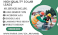 generate solar panel solar installation solar appointment solar energy leads