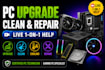 help you upgrade, install, clean, fix, service your PC hardware remotely