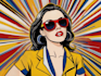 draw pop art portrait in roy lichtenstein style