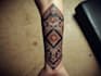 draw a geometric sleeve tattoo design