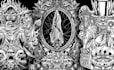 do dark art, horror, brutal in engraving style