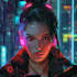 make cyberpunk, sci fi, robot, mecha character concept art
