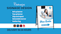 design a frame, dental, health, fitness, corporate, outdoor sign, sandwich board