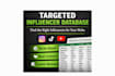 create a targeted influencer database for your niche or business
