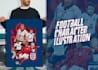 make ilustration footbal player