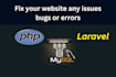 be your full stack web developer in PHP laravel, HTML, CSS, js
