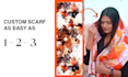 print your custom design on scarf, bandana, shawl or hijab