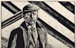 draw a custom portrait in linocut style