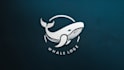 do a luxury whale catamaran fish boat logo design