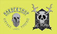 design retro, skull, skeleton logo with illustration style