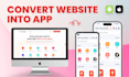 convert your website to ai ios, android app or pwa