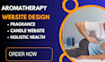 design aromatherapy website, candle website, fragrance website, herbal website