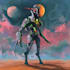 create a stunning sci fi character art illustration