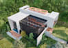 create roof top backyard garden firm house design realistic visualization