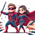 draw amazing couple superhero character
