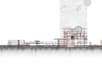 do 2d architectural section, perspective render by photoshop