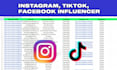 collect youtube, instagram, tiktok influencer leads