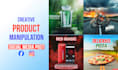 create manipulation of your product for advertising
