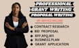 secure government contract, grant writing, bid proposal, rfq, rfp, business plan