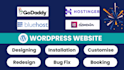 design clean website design on wordpress, godaddy,  bluehost,  hostinger