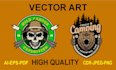 redraw or vector trace your logo or graphics to vector