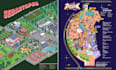 create event, tourist, and fantasy map illustration
