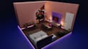 design 3d isometric gaming room and streaming room