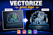 manually vectorize, redraw, and recreate your logo