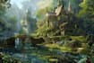 draw fantasy concept landscape illustrations